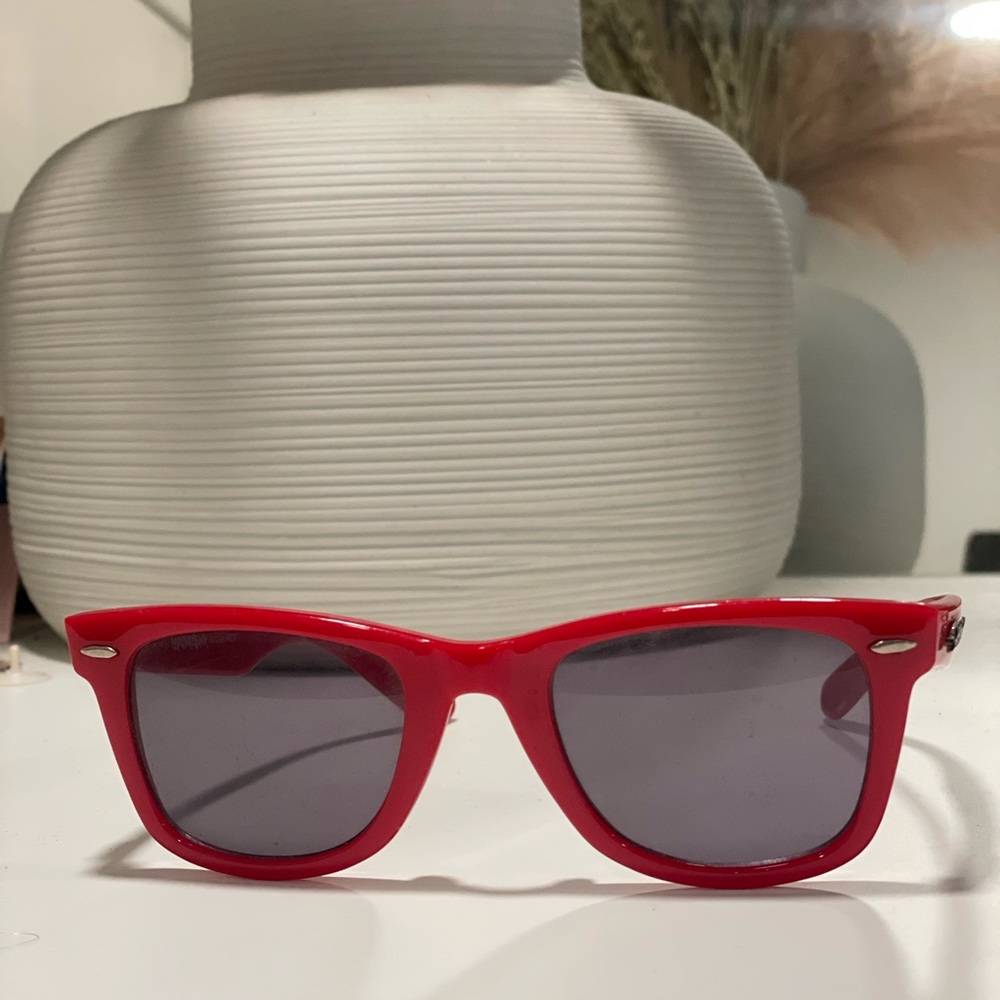 Krew sunglasses in red. Like new condition